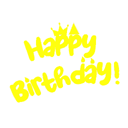 Happy Birthday Neon Yellow