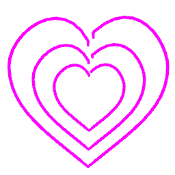 Hearts Neon Pink