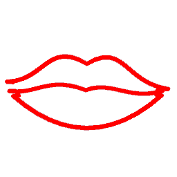Lips Neon Red