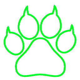 Paw Neon Green