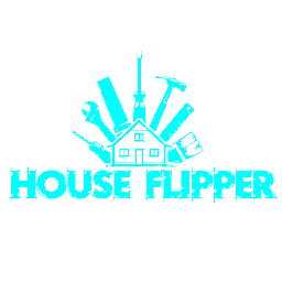 House Flipper Vector Neon Blue