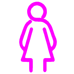 Woman Toilet Sign Vector Neon Pink