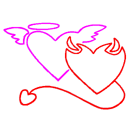 Angel & Devil Vector Neon