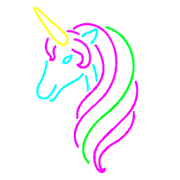 Unicorn Vector Neon