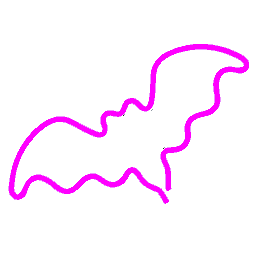 Bat Vector Neon Pink