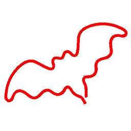 Bat Vector Neon Red