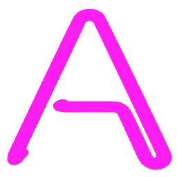 Letter A Neon Pink