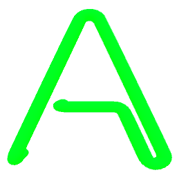 Letter A Neon Green