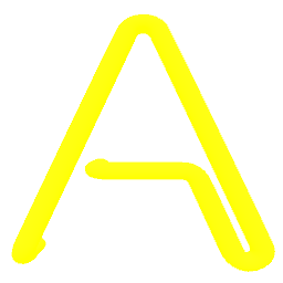Letter A Neon Yellow