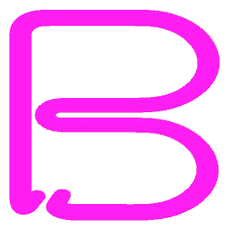 Letter B Neon Pink