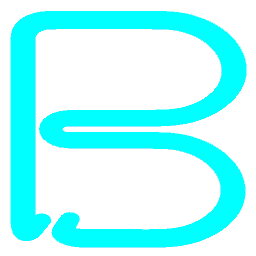 Letter B Neon Blue
