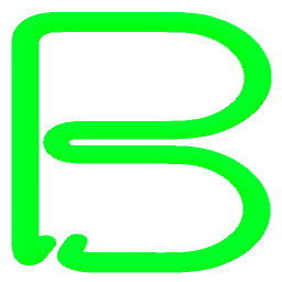 Letter B Neon Green