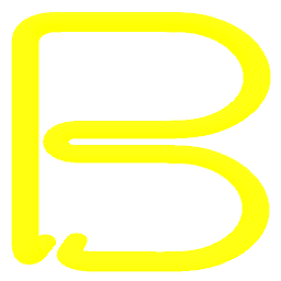 Letter B Neon Yellow