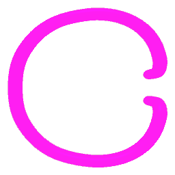 Letter C Neon Pink