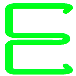 Letter E Neon Green