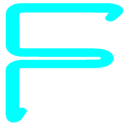 Letter F Neon Blue