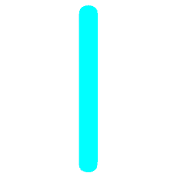 Letter I Neon Blue
