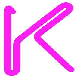 Letter K Neon Pink