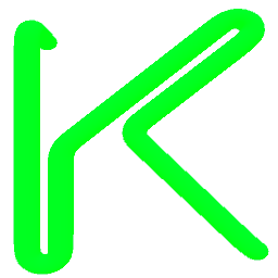 Letter K Neon Green