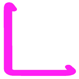 Letter L Neon Pink