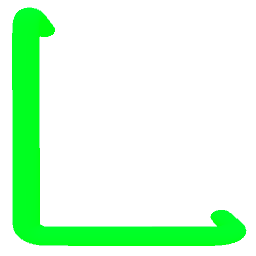 Letter L Neon Green