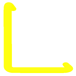 Letter L Neon Yellow