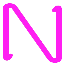 Letter N Neon Pink