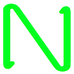 Letter N Neon Green