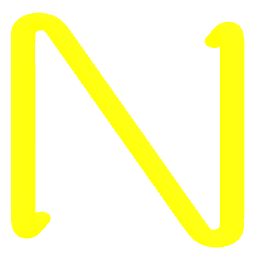 Letter N Neon Yellow