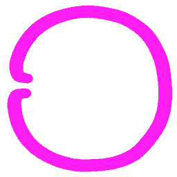 Letter O Neon Pink