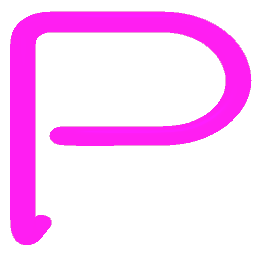 Letter P Neon Pink