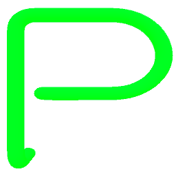 Letter P Neon Green