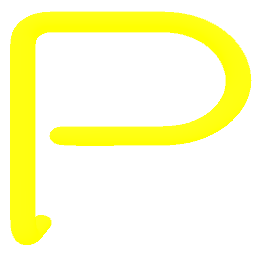 Letter P Neon Yellow