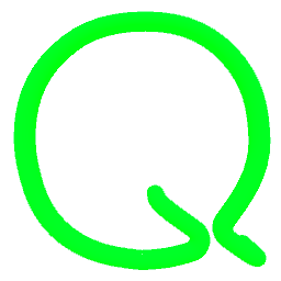 Letter Q Neon Green