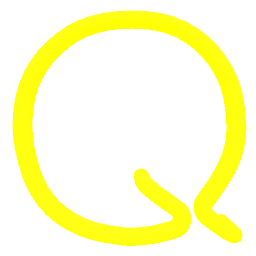 Letter Q Neon Yellow