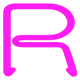 Letter R Neon Pink