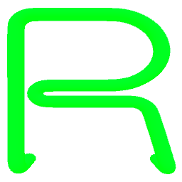 Letter R Neon Green