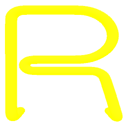 Letter R Neon Yellow