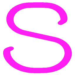 Letter S Neon Pink