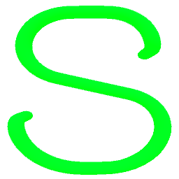 Letter S Neon Green