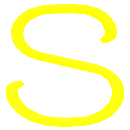 Letter S Neon Yellow