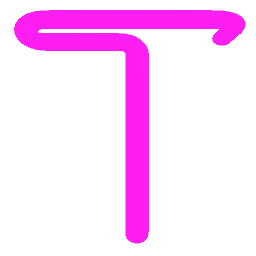 Letter T Neon Pink