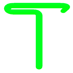 Letter T Neon Green