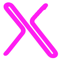 Letter X Neon Pink