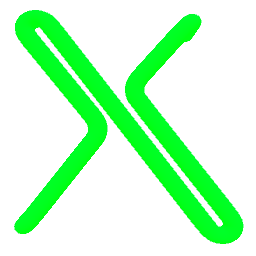 Letter X Neon Green