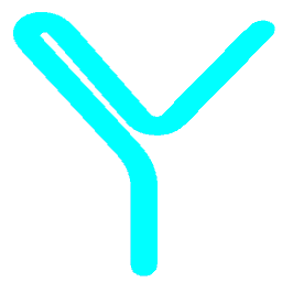 Letter Y Neon Blue