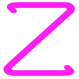 Letter Z Neon Pink