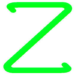 Letter Z Neon Green