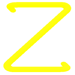 Letter Z Neon Yellow