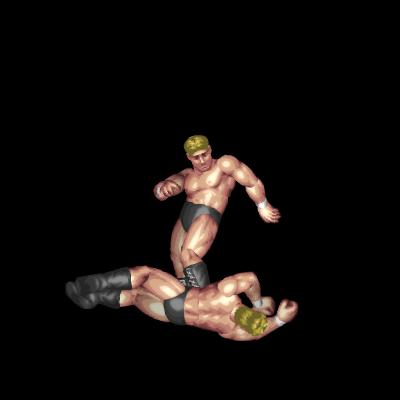 ぶった切りキック（腹）／Punt Kick (Stomach)